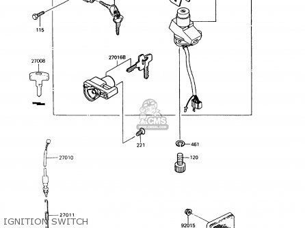 IGNITION SWITCH - ZX400C5 Z400FII 1994 EUROPE
