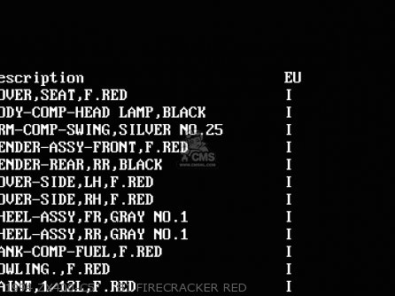 1994 ZX400-C5     B1 FIRECRACKER RED - ZX400C5 Z400FII 1994 EUROPE