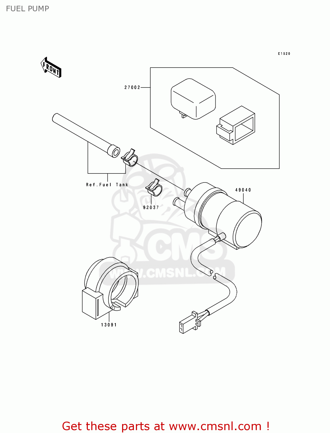 FUEL PUMP ZX400H2 ZXR400 1990 EUROPE FR AR IT