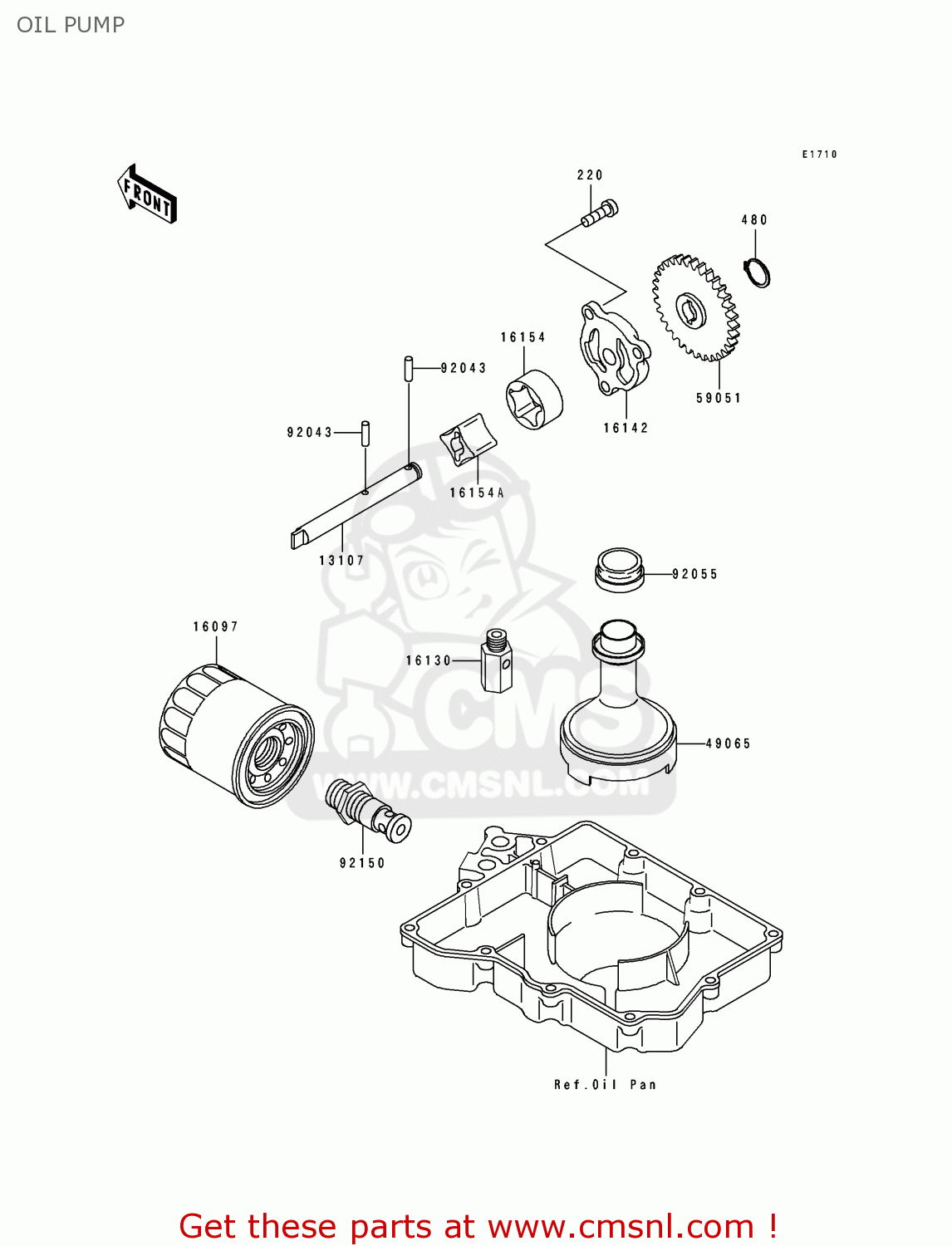 OIL PUMP ZX400H2 ZXR400 1990 EUROPE FR AR IT