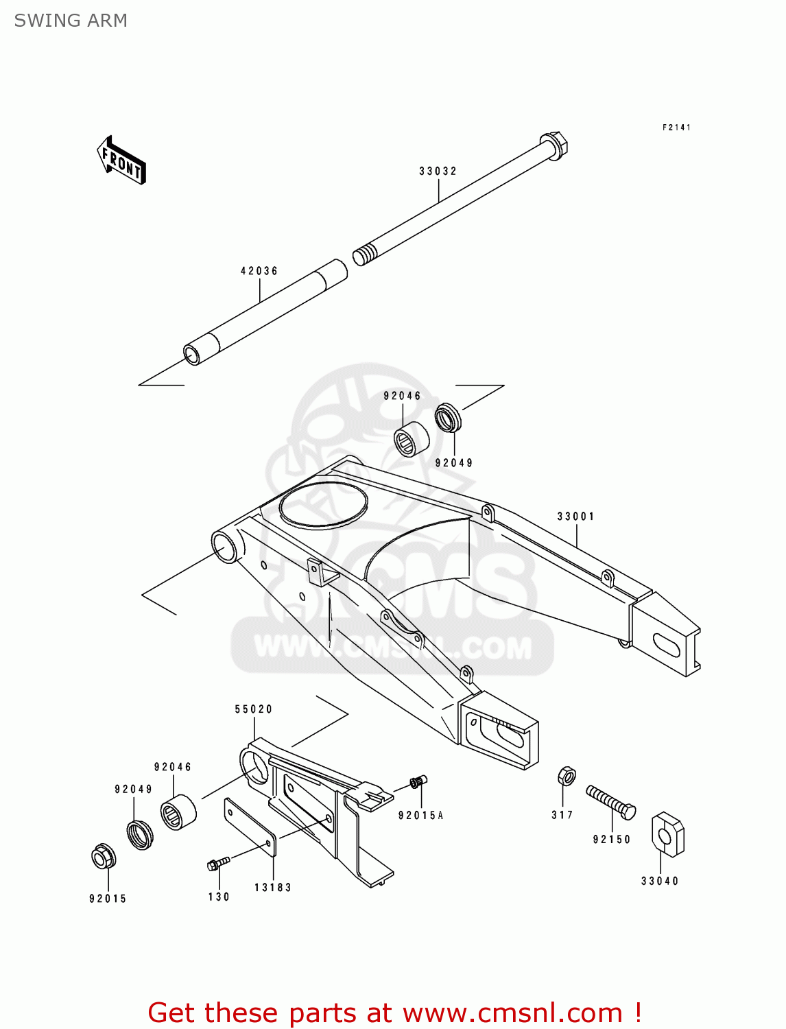 SWING ARM ZX400H2 ZXR400 1990 EUROPE FR AR IT