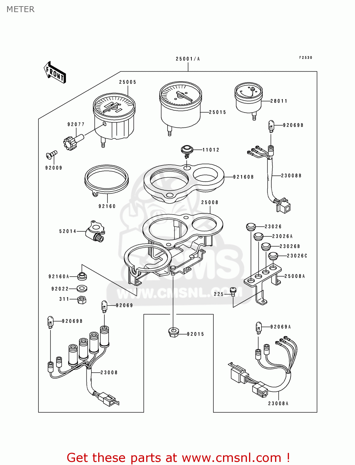 METER ZX400H2 ZXR400 1990 EUROPE FR AR IT