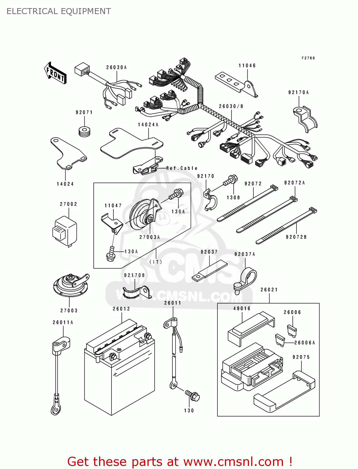 ELECTRICAL EQUIPMENT ZX400H2 ZXR400 1990 EUROPE FR AR IT