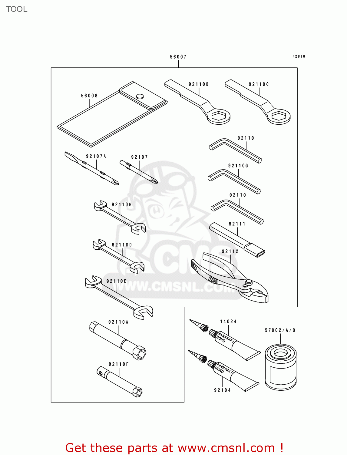 TOOL ZX400H2 ZXR400 1990 EUROPE FR AR IT