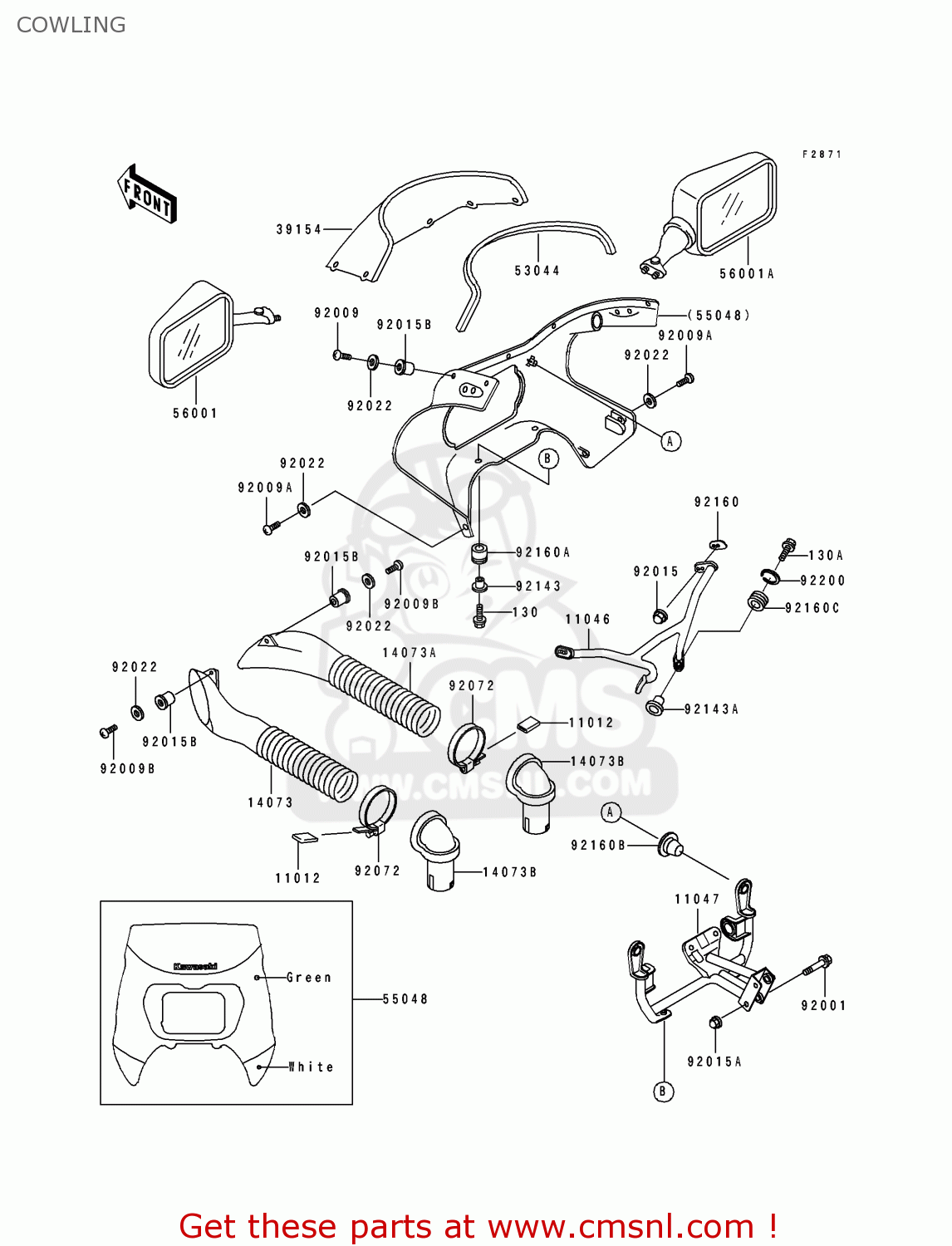 COWLING ZX400H2 ZXR400 1990 EUROPE FR AR IT