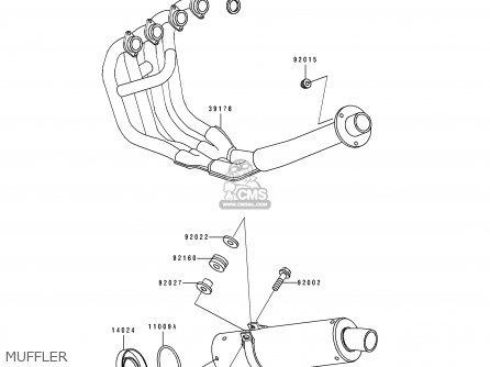 MUFFLER - ZX400H2 ZXR400 1990 EUROPE FR AR IT