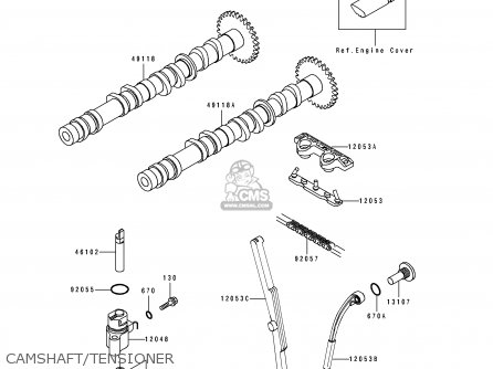 CAMSHAFT/TENSIONER - ZX400H2 ZXR400 1990 EUROPE FR AR IT