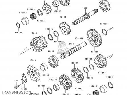 TRANSMISSION - ZX400H2 ZXR400 1990 EUROPE FR AR IT