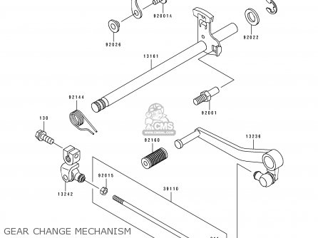 GEAR CHANGE MECHANISM - ZX400H2 ZXR400 1990 EUROPE FR AR IT