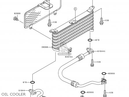 OIL COOLER - ZX400H2 ZXR400 1990 EUROPE FR AR IT