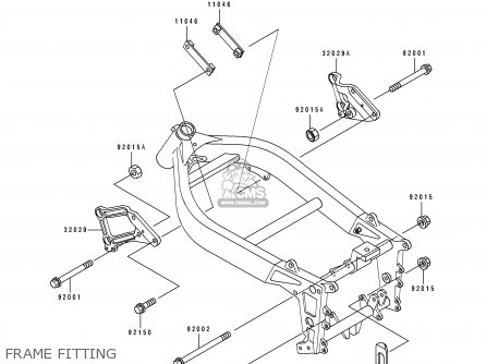 FRAME FITTING - ZX400H2 ZXR400 1990 EUROPE FR AR IT