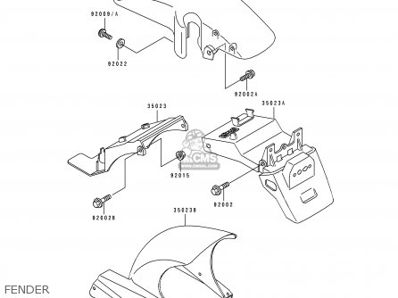 FENDER - ZX400H2 ZXR400 1990 EUROPE FR AR IT