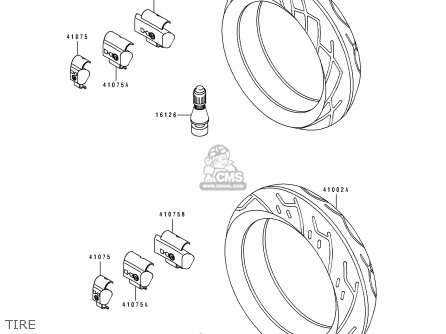 TIRE - ZX400H2 ZXR400 1990 EUROPE FR AR IT