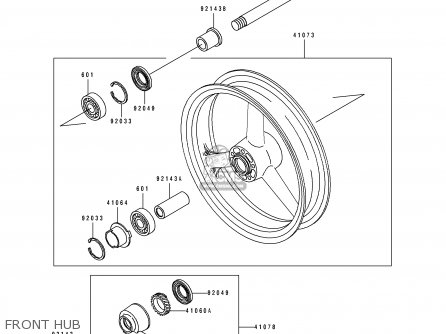 FRONT HUB - ZX400H2 ZXR400 1990 EUROPE FR AR IT