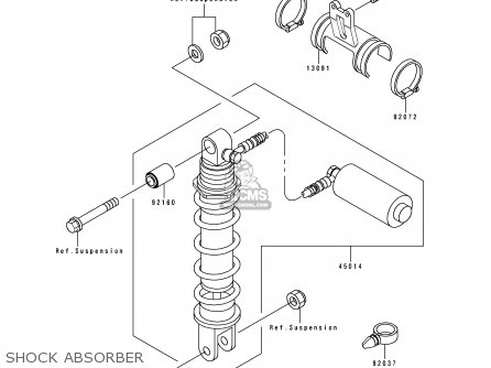 SHOCK ABSORBER - ZX400H2 ZXR400 1990 EUROPE FR AR IT