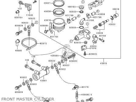 FRONT MASTER CYLINDER - ZX400H2 ZXR400 1990 EUROPE FR AR IT