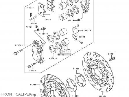 FRONT CALIPER - ZX400H2 ZXR400 1990 EUROPE FR AR IT