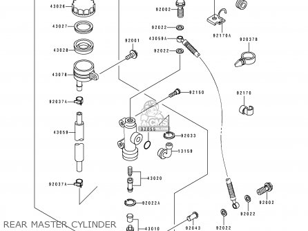 REAR MASTER CYLINDER - ZX400H2 ZXR400 1990 EUROPE FR AR IT