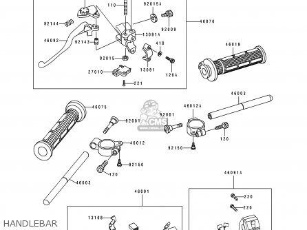 HANDLEBAR - ZX400H2 ZXR400 1990 EUROPE FR AR IT