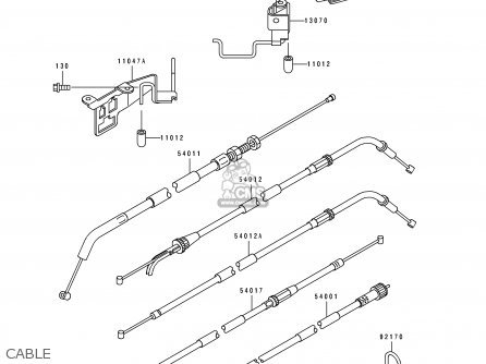 CABLE - ZX400H2 ZXR400 1990 EUROPE FR AR IT