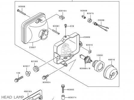 HEAD LAMP - ZX400H2 ZXR400 1990 EUROPE FR AR IT