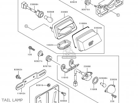 TAIL LAMP - ZX400H2 ZXR400 1990 EUROPE FR AR IT