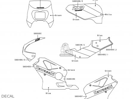 DECAL - ZX400H2 ZXR400 1990 EUROPE FR AR IT