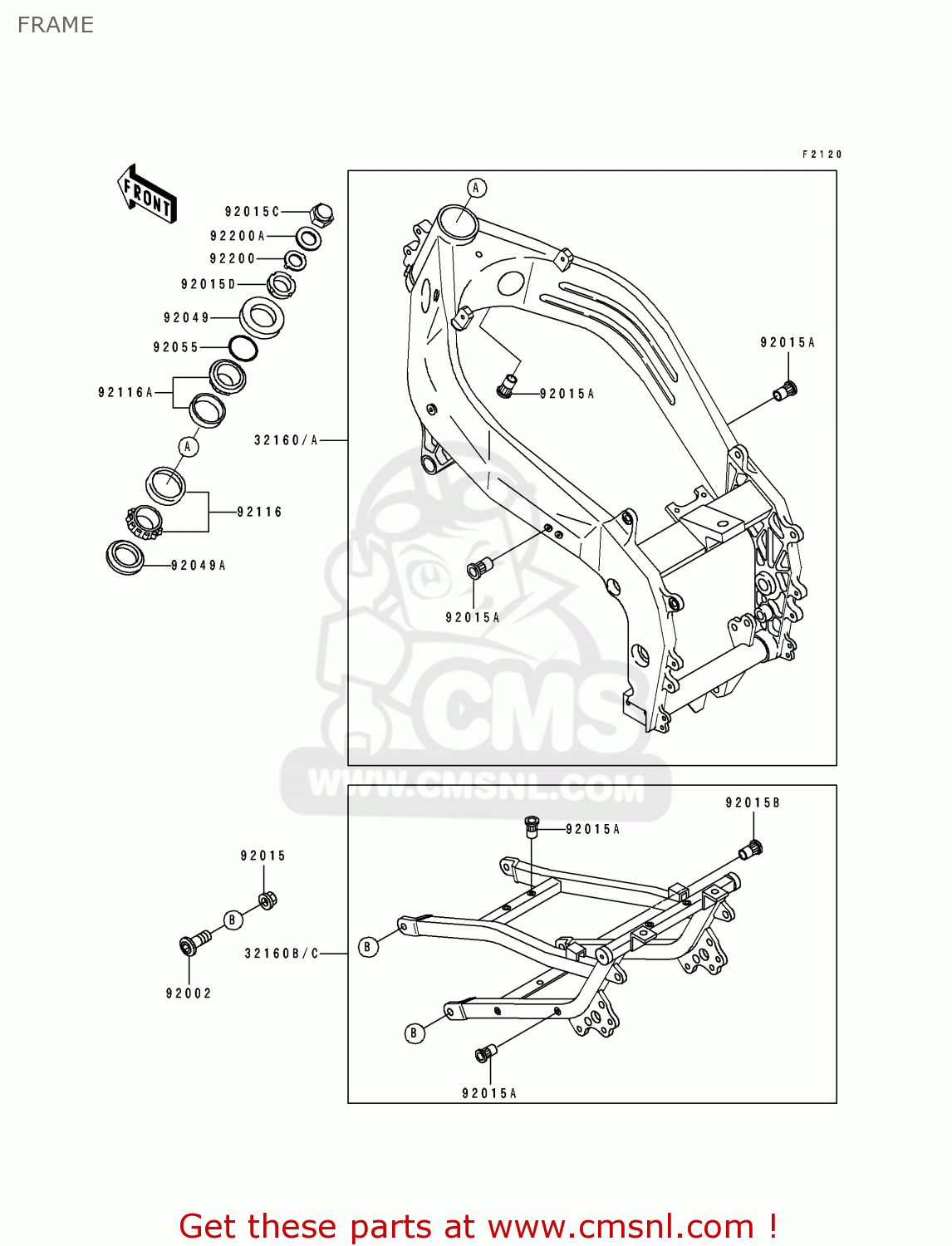 FRAME ZX400L1 ZXR400 1991 EUROPE UK FR AR FG GR IT NR