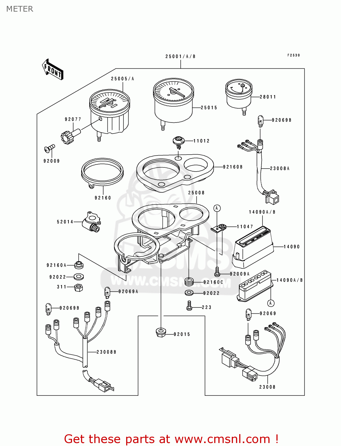 METER ZX400L1 ZXR400 1991 EUROPE UK FR AR FG GR IT NR