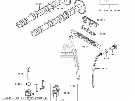 CAMSHAFT/TENSIONER - ZX400L1 ZXR400 1991 EUROPE UK FR AR FG GR IT NR