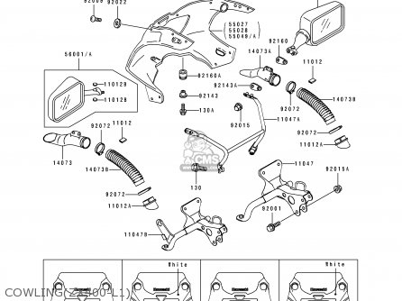 COWLING(ZX400-L1) - ZX400L1 ZXR400 1991 EUROPE UK FR AR FG GR IT NR