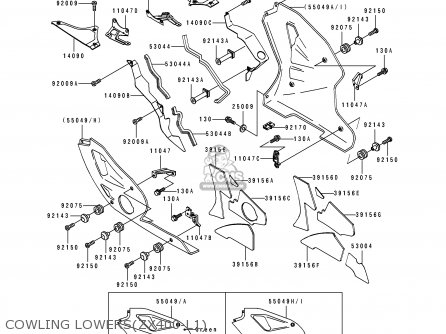 COWLING LOWERS(ZX400-L1) - ZX400L1 ZXR400 1991 EUROPE UK FR AR FG GR IT NR