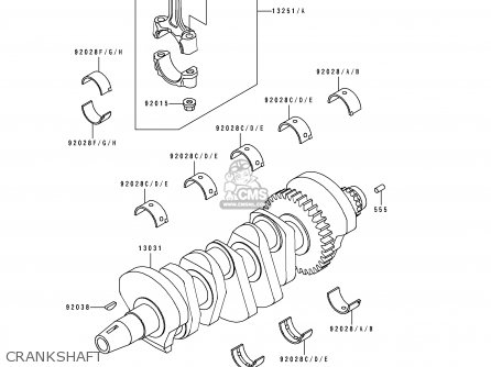 CRANKSHAFT - ZX400L2 ZXR400 1992 EUROPE UK FR AR FG GR IT NR SD