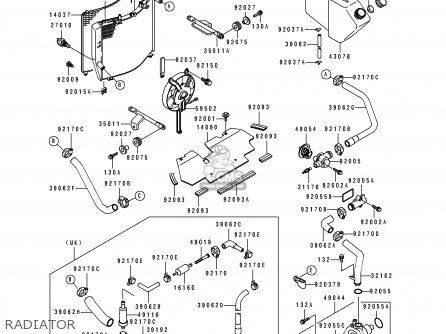 RADIATOR - ZX400L2 ZXR400 1992 EUROPE UK FR AR FG GR IT NR SD