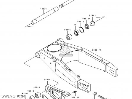 SWING ARM - ZX400L2 ZXR400 1992 EUROPE UK FR AR FG GR IT NR SD