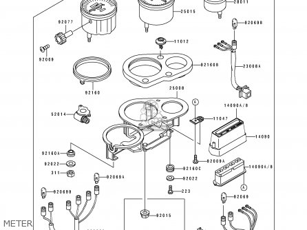METER - ZX400L2 ZXR400 1992 EUROPE UK FR AR FG GR IT NR SD
