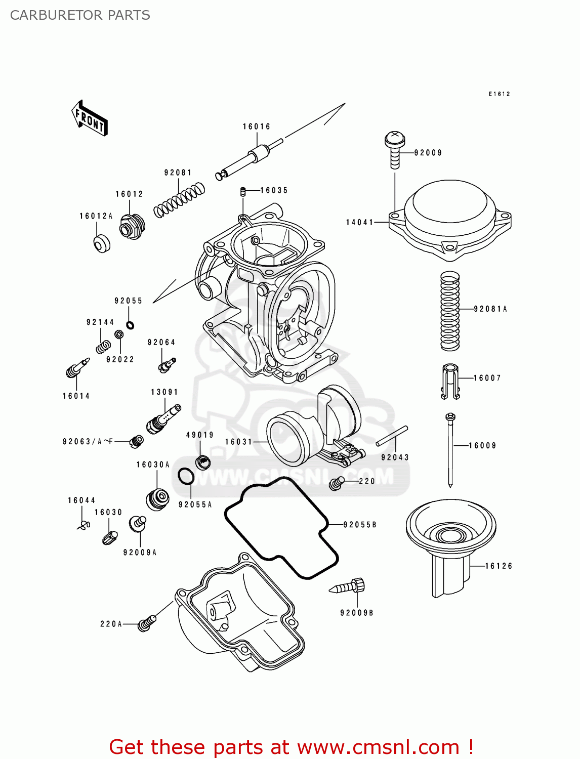 CARBURETOR PARTS ZX400L3 ZXR400 1993 EUROPE UK FR AR FG IT