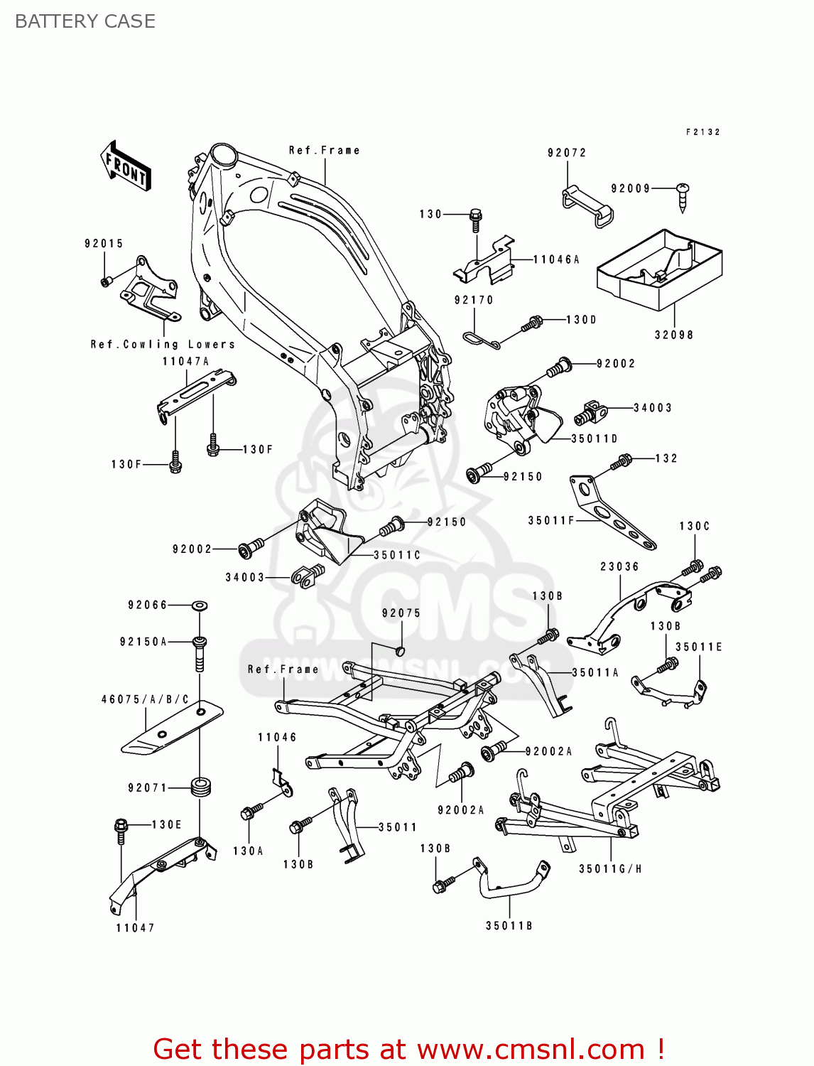 BATTERY CASE ZX400L3 ZXR400 1993 EUROPE UK FR AR FG IT