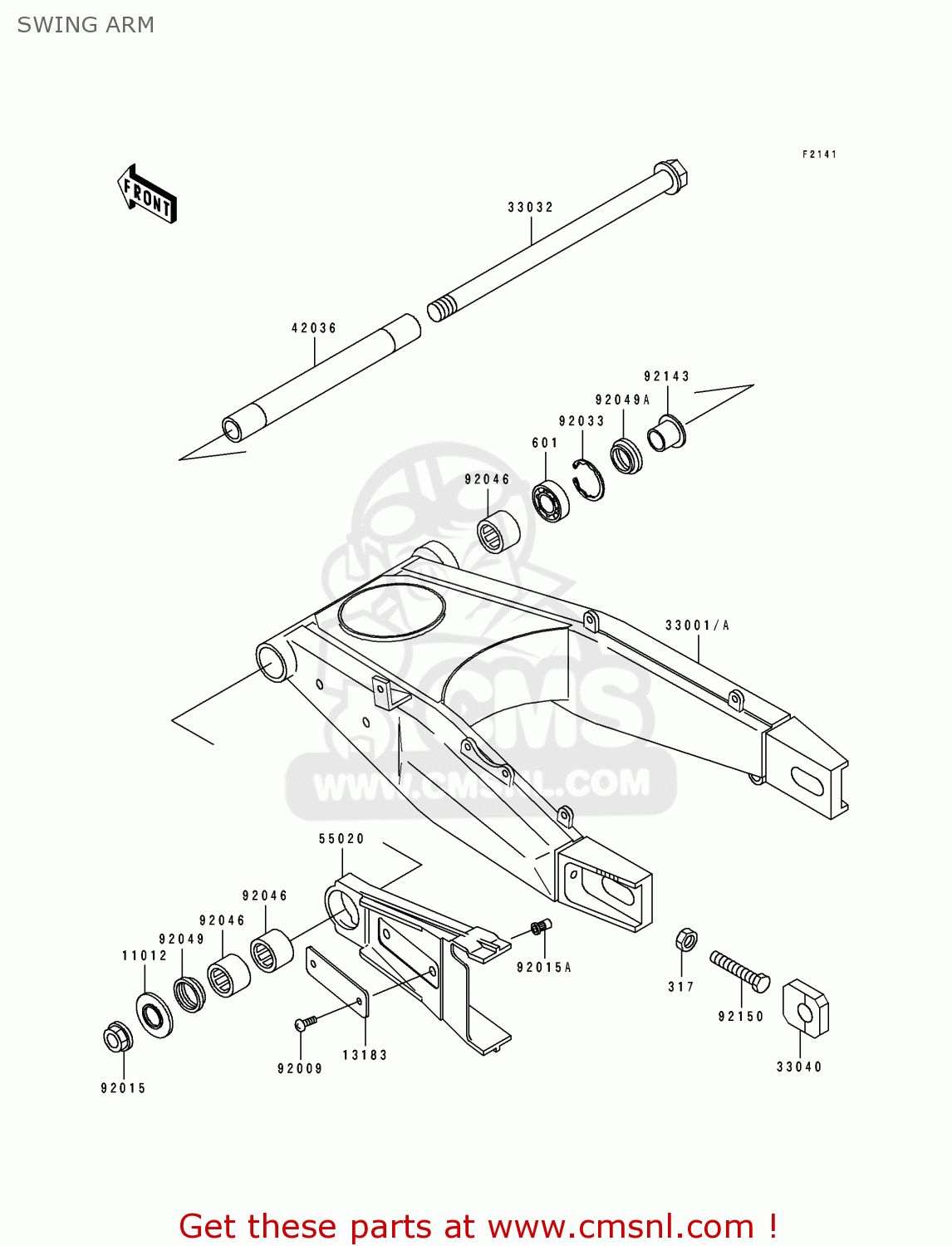 SWING ARM ZX400L3 ZXR400 1993 EUROPE UK FR AR FG IT