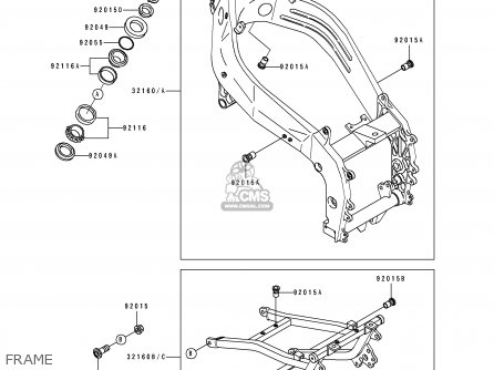 FRAME - ZX400L3 ZXR400 1993 EUROPE UK FR AR FG IT