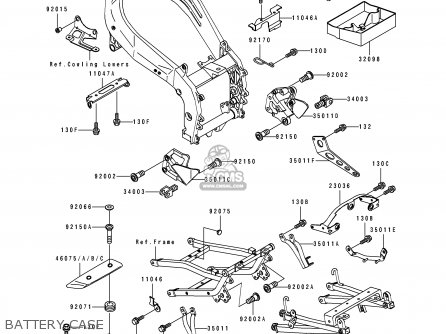 BATTERY CASE - ZX400L3 ZXR400 1993 EUROPE UK FR AR FG IT