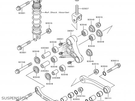 SUSPENSION - ZX400L3 ZXR400 1993 EUROPE UK FR AR FG IT