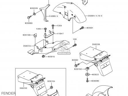 FENDER - ZX400L3 ZXR400 1993 EUROPE UK FR AR FG IT