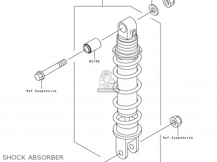 SHOCK ABSORBER - ZX400L3 ZXR400 1993 EUROPE UK FR AR FG IT