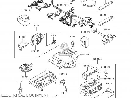 ELECTRICAL EQUIPMENT - ZX400L3 ZXR400 1993 EUROPE UK FR AR FG IT