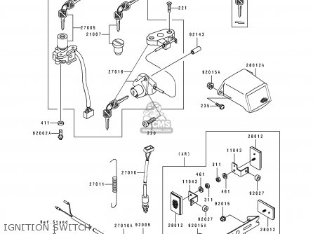 IGNITION SWITCH - ZX400L3 ZXR400 1993 EUROPE UK FR AR FG IT