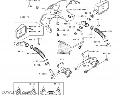 COWLING(ZX400-L3) - ZX400L3 ZXR400 1993 EUROPE UK FR AR FG IT
