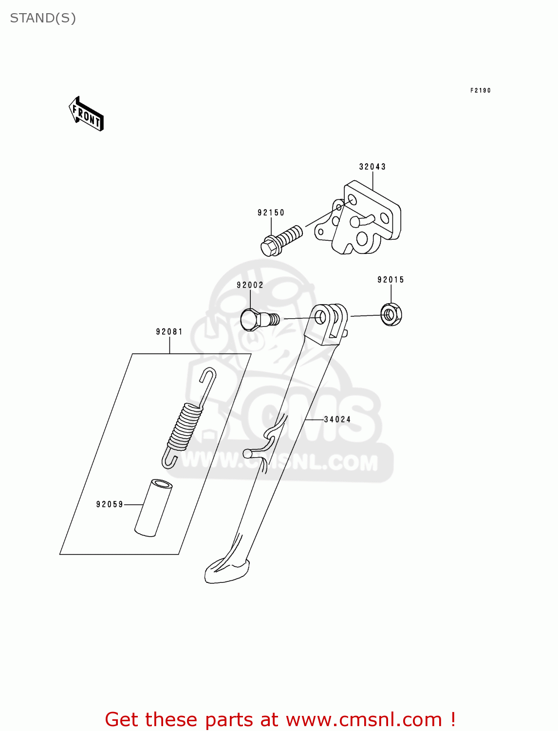 STAND(S) ZX400L4 ZXR400 1994 UNITED KINGDOM FR NL AR FG IT