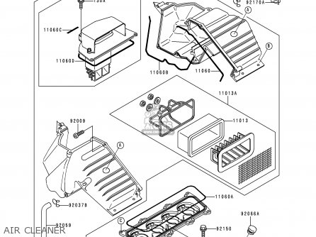 AIR CLEANER - ZX400L4 ZXR400 1994 UNITED KINGDOM FR NL AR FG IT
