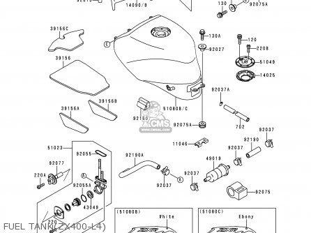 FUEL TANK(ZX400-L4) - ZX400L4 ZXR400 1994 UNITED KINGDOM FR NL AR FG IT